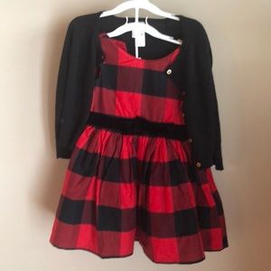 Carter’s (24 Month) Buffalo Plaid Dress&Cardigan
